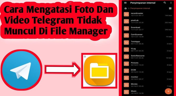 video telegram tidak tersimpan di file manager